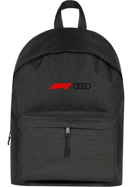 F1 Audi Logo Sırt Çantası Siyah Renk