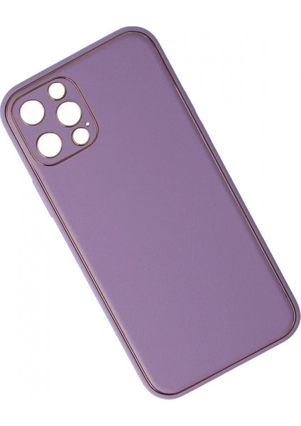 iPhone 12 Pro Kılıf Coco Deri Silikon Kapak - Lila fiyatları