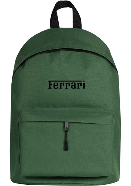 Ferari Text Black Sırt Çantası Yeşil Renk