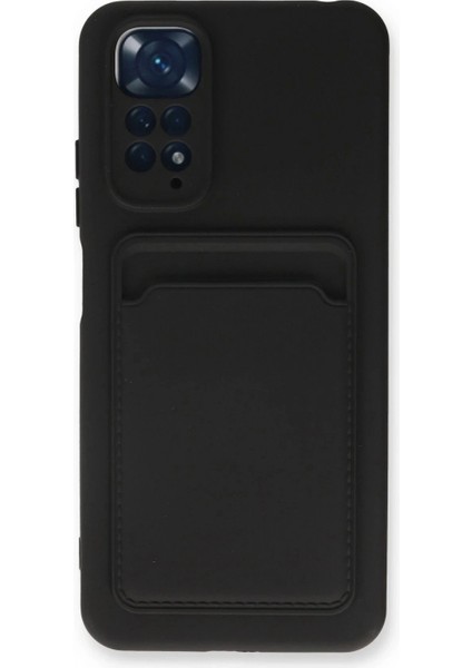 Xiaomi Redmi Note 11S Kılıf Kelvin Kartvizitli Silikon - Siyah