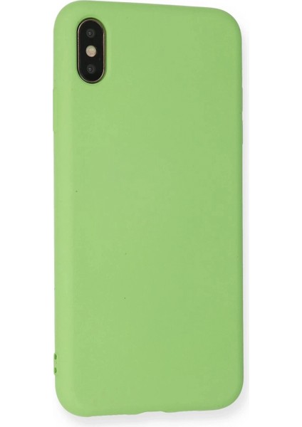 iPhone Xs Max Kılıf Nano Içi Kadife Silikon - Açık Yeşil modelleri