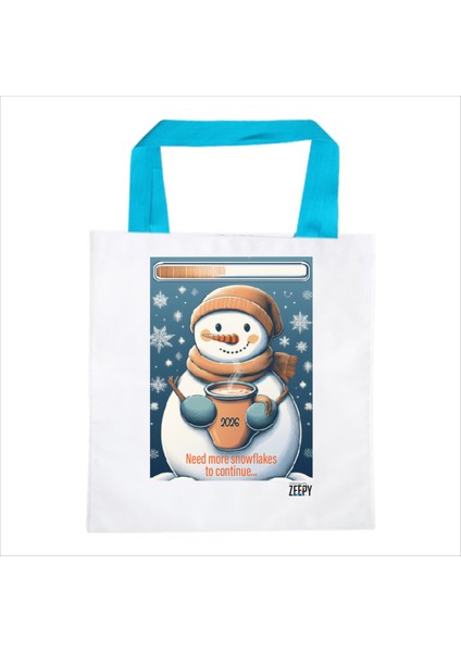Yılbaşı Tasarım Bez Çanta Alışveriş Çantası Omuz Çantası