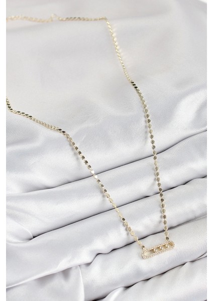 Bfs Pirinç Zirkon Taşlı Messika Model Ezme Zincir Gold Renk Kadın Kolye fiyatları