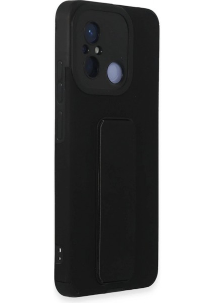 Xiaomi Redmi 12C Kılıf Mega Standlı Silikon - Siyah fiyatları