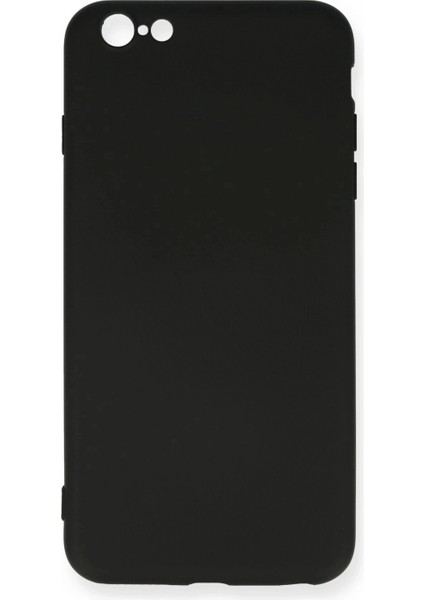 iPhone 6 Plus Kılıf Nano Içi Kadife Silikon - Siyah