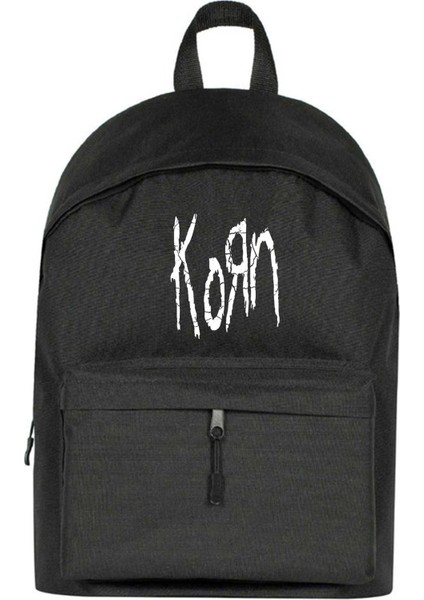 Korn Logo Sırt Çantası Siyah Renk