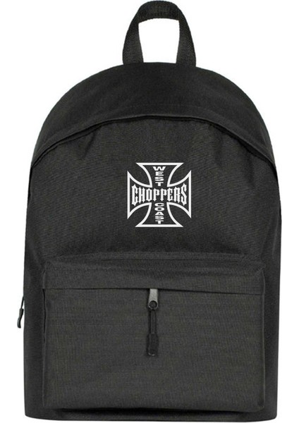 West Coast Choppers Logo Sırt Çantası Siyah Renk