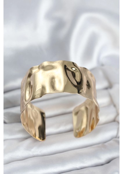 Bfs Pirinç Gold Renk Levha Model Kadın Bileklik