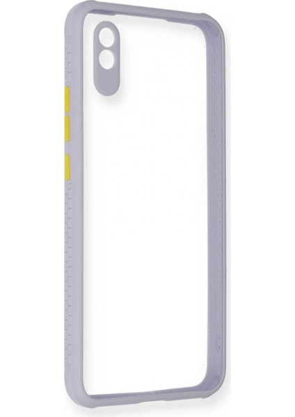 Xiaomi Redmi 9A Kılıf Miami Şeffaf Silikon - Lila