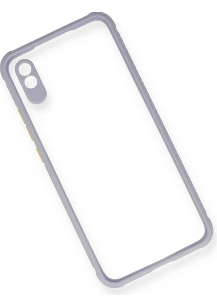 Xiaomi Redmi 9A Kılıf Miami Şeffaf Silikon - Lila modelleri