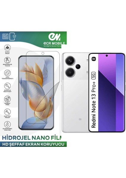 Redmi Note 13 Pro Plus 5g ile Uyumlu Hidrojel Ekran Koruyucu Film Hd-Şeffaf