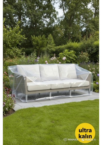 Ultra Kalın 3 Kişilik Bahçe Koltuk Koruma Örtüsü Yağmur Geçirmez Koltuk Mobilya Naylonu 330X180 fiyatları