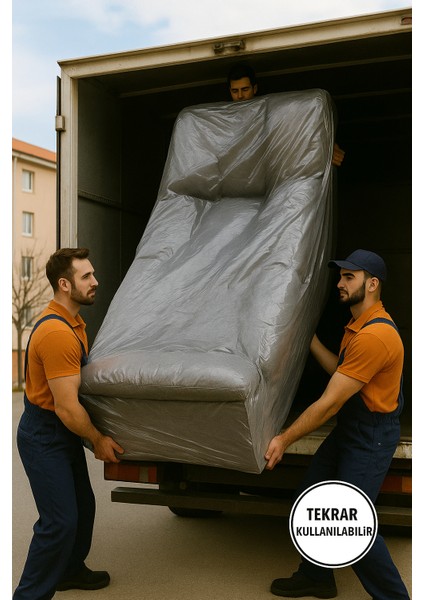 Ultra Kalın 3 Kişilik Koltuk Naylonu Taşıma Taşınma Naylonu Depolama Boya Badana Naylonu 330X180