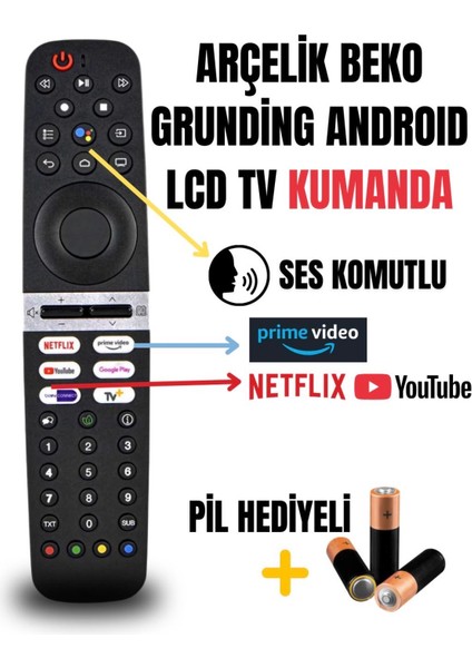 Arçelik Grundig Android Tv’lere Birebir Uyumlu Sesli Komut Özellikli