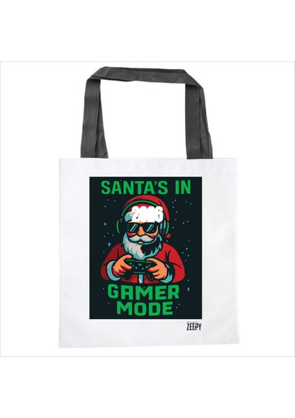 Yılbaşı Tasarım Bez Çanta Alışveriş Çantası Omuz Çantası