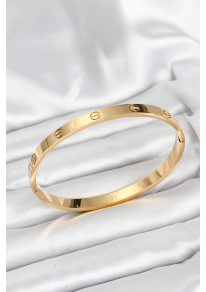 Bfs 316L Çelik Gold Renk 65 mm Kadın Kelepçe Bileklik