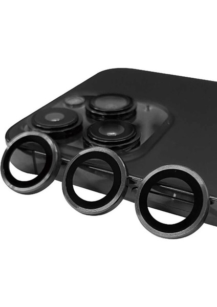 Bfs iPhone 13 Pro Max Raze Metal Kamera Lens - Gri