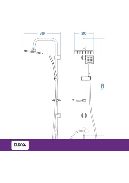 Palace 400 Tepe Duş Seti Krom SS304 D.175.4 fırsatları