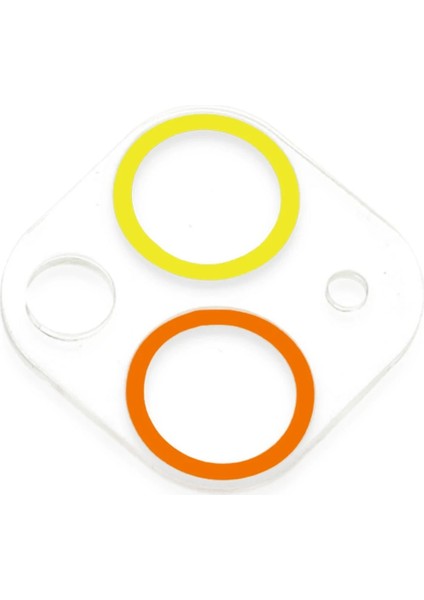 Bfs iPhone 13 Mini Renkli Kamera Lens Koruma Cam - Sarı-Turuncu modelleri