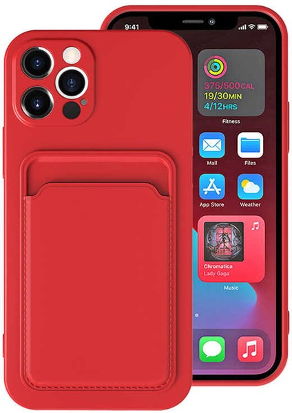iPhone 12 Pro Max Kılıf ​​tcmk Ofix Kapak-Kırmızı