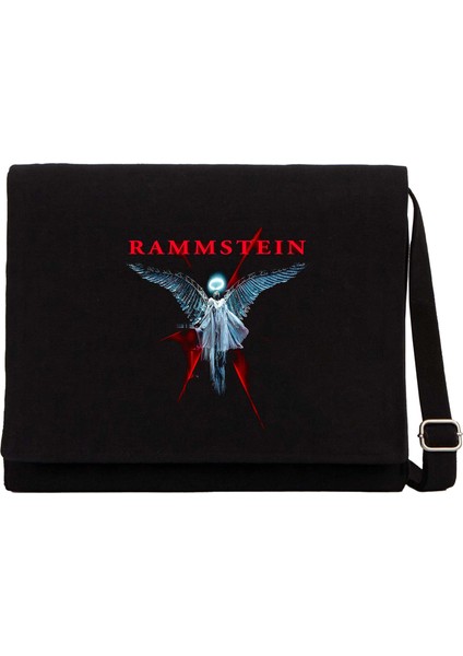 Rammstein Angel Siyah Kanvas Postacı Çantası