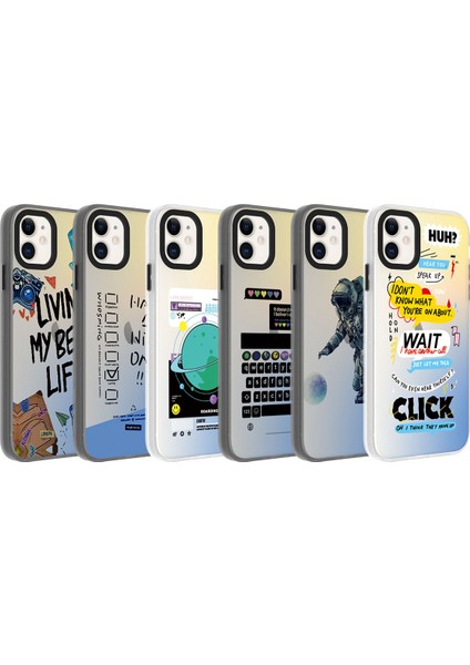 Apple iPhone 11 Kılıf Desenli Tcmk Dragon Sert Kapak-Astronot fiyatları