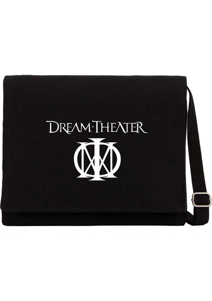 Dream Theather Logo 3 Siyah Kanvas Postacı Çantası