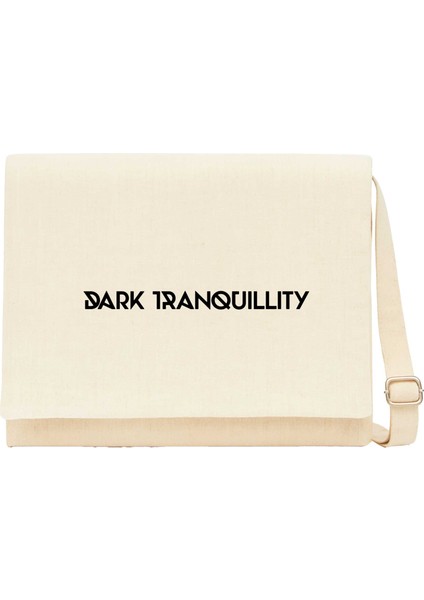 Dark Tranquillity Logo Krem Kanvas Postacı Çantası