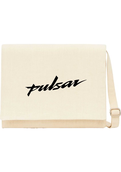 Pulsar Logo Black Krem Kanvas Postacı Çantası