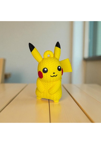 Büyük Boy Örgü Desenli Pikachu Figür – 23 cm Dekor Objesi fiyatları