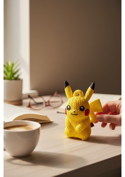 Büyük Boy Örgü Desenli Pikachu Figür – 23 cm Dekor Objesi indirimleri