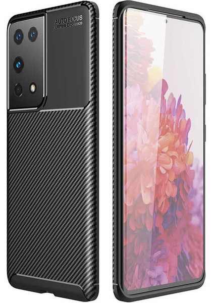 Galaxy S21 Ultra Kılıf Tcmk Negro Silikon Kapak-Siyah