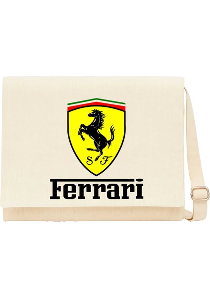 Ferari Lite Krem Kanvas Postacı Çantası