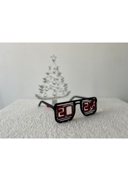 3D Siyah Yılbaşı Gözlük