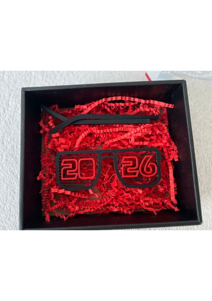 3D Siyah Yılbaşı Gözlük