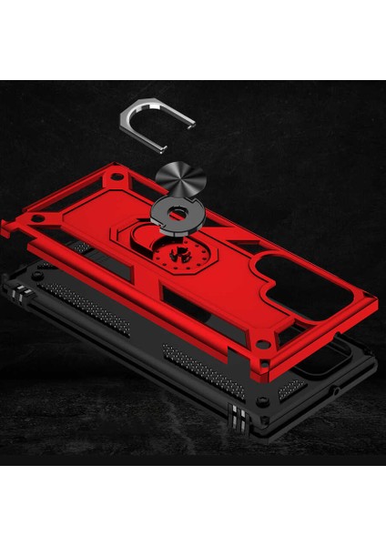 Galaxy S22 Ultra Kılıf Tcmk Vega Kapak-Kırmızı indirimleri