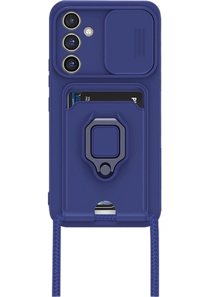 Samsung Galaxy A56 Kılıf Zuma Kartvizitli Yüzüklü Silikon - Lacivert fiyatları