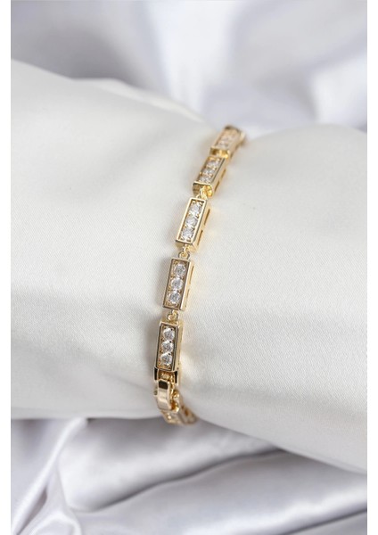 Bfs Pirinç Vıp Seri Gold Renk Parçalı Model Kadın Bileklik
