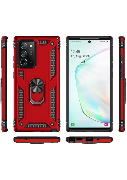 Galaxy Note 20 Ultra Kılıf Tcmk Vega Kapak-Kırmızı modelleri