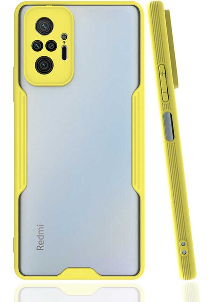 Xiaomi Redmi Note 10 Pro Kılıf Tcmk Parfe Kapak-Sarı