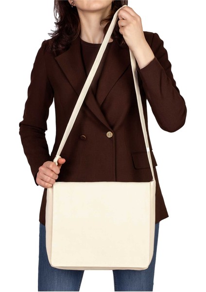 Sabaton Logo Krem Kanvas Postacı Çantası indirimleri