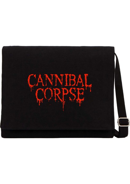 Cannibal Corpse Siyah Kanvas Postacı Çantası