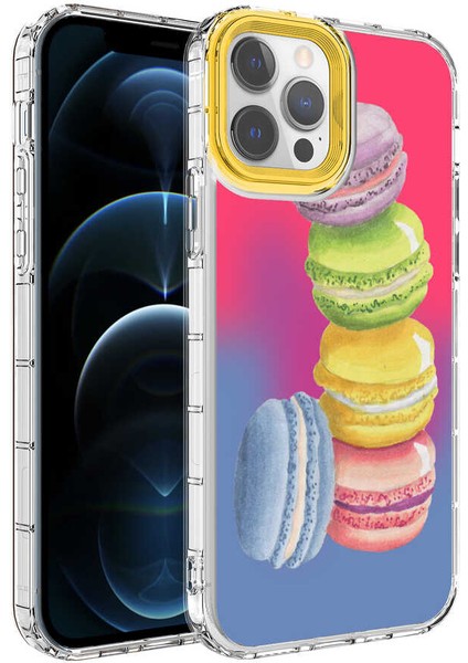iPhone 14 Pro Max Kılıf Kamera Korumalı Renkli Desenli Sert Silikon Tcmk Korn KAPAK-NO12