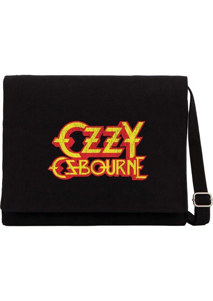 Ozzy Osbourne Siyah Kanvas Postacı Çantası