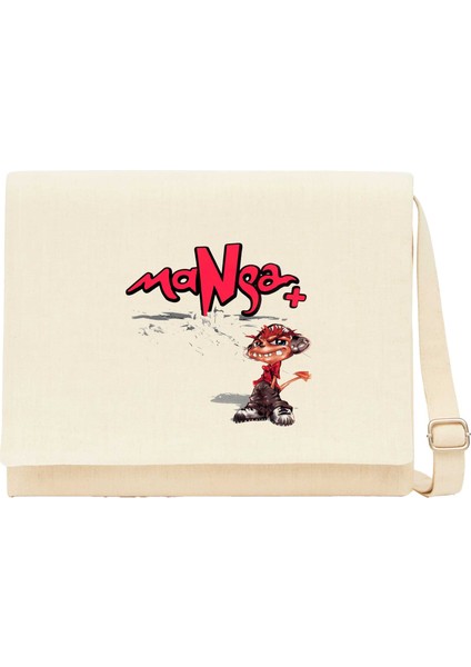 Manga 2 Krem Kanvas Postacı Çantası