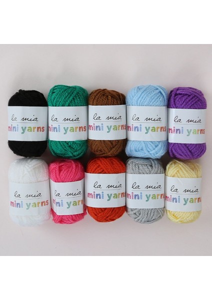 La Mia Mini Yarns 10 Lu Paket 10GR Renkli El Örgü