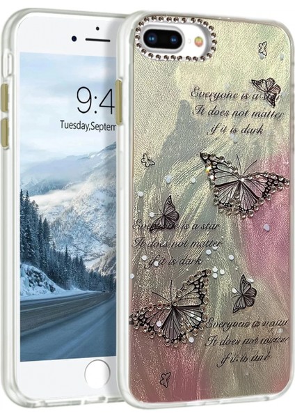 Ieg iPhone 7 Plus Kılıf Blade Aynalı Desenli Kapak - Desen 6