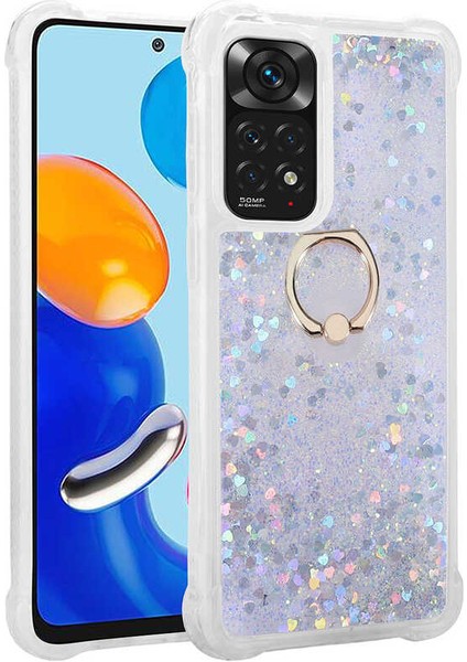 Xiaomi Redmi Note 11 Global Kılıf Tcmk Milce Kapak-Gümüş