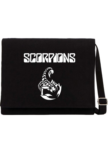 Scorpions Classic Siyah Kanvas Postacı Çantası