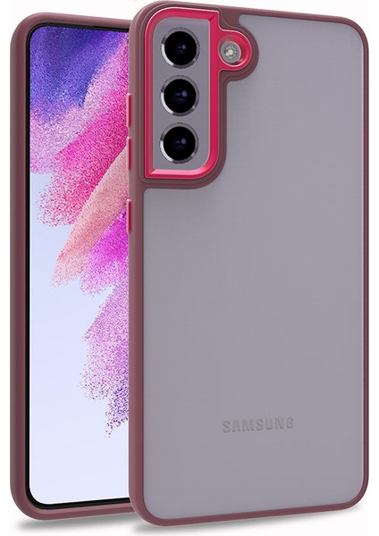 Galaxy S21 Fe Kılıf Tcmk Flora Kapak-Kırmızı